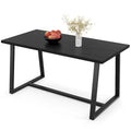 63" Large Dining Table for 4-6 People with Heavy-Duty Metal Frame