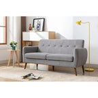Porthos Home Rya Loveseat Small Sofa Couch, Fabric, Rubberwood