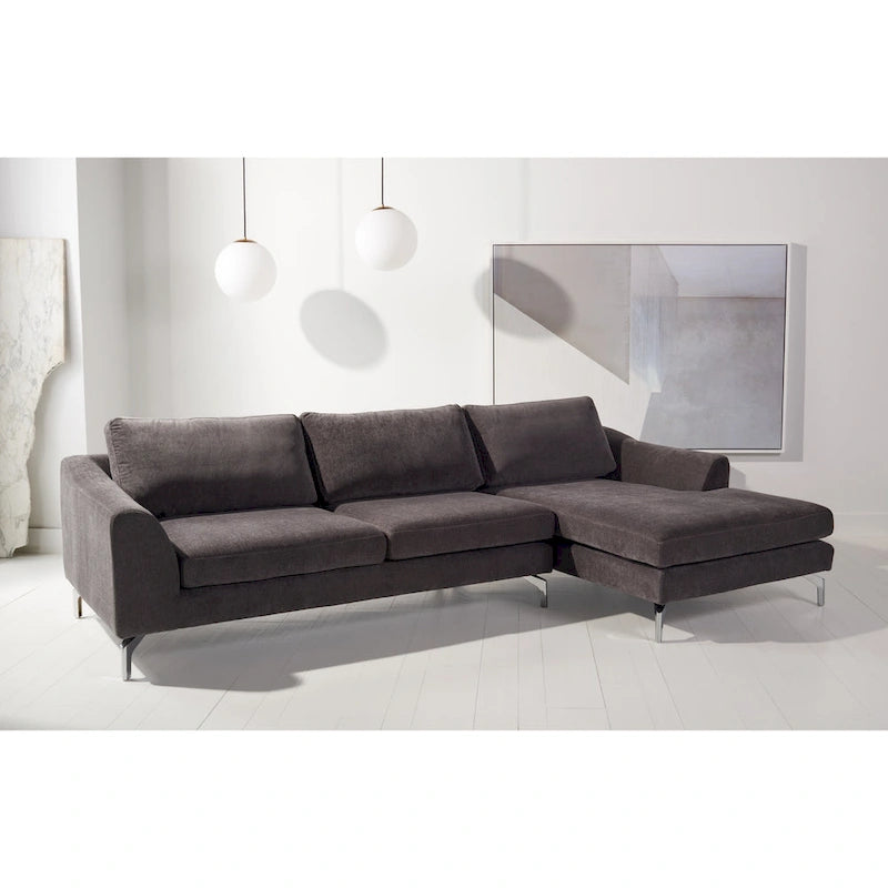 Couture Anthracite Grey Velvet Sofa