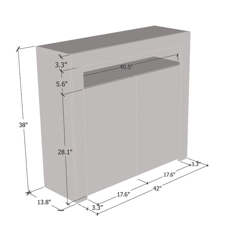 42inch 2D Matte High Gloss Sideboard