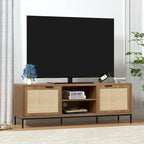 Móvel de TV Moderno, Consola de Media de 2 Portas, Centro de Entretenimento com 4 Armários de Armazenamento para TVs até 65 - 59