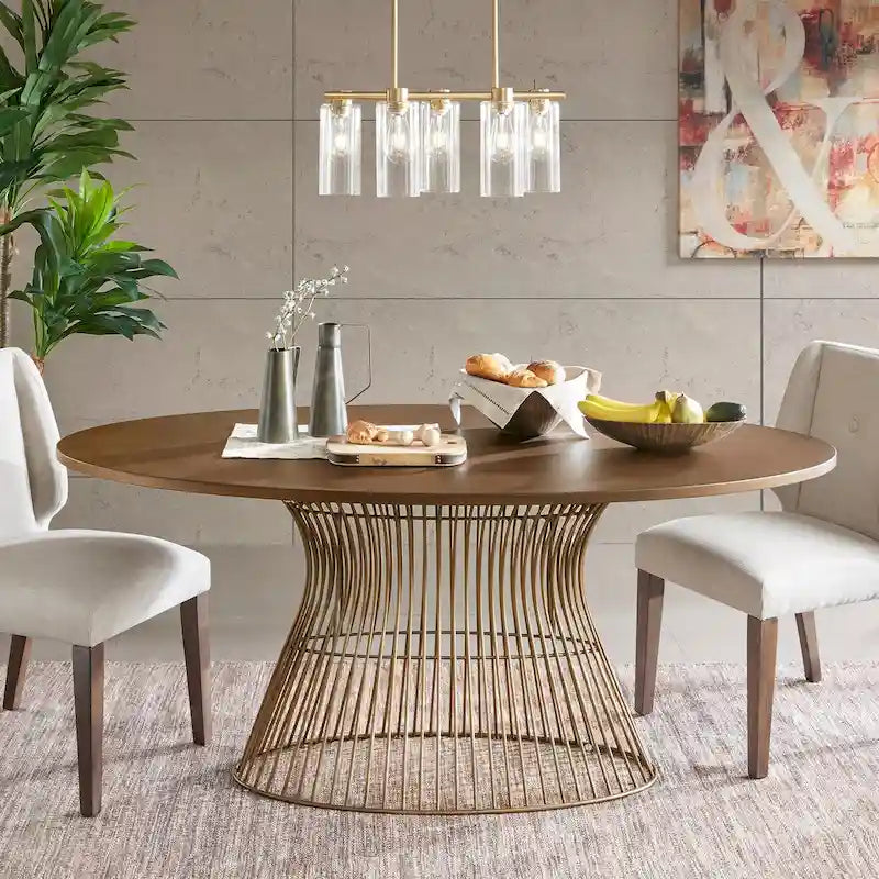 Bronze Oval Dining Table